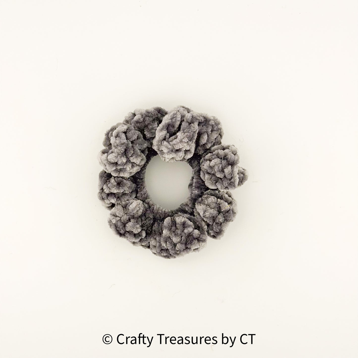 Crochet Sparkly Velvet Scrunchie