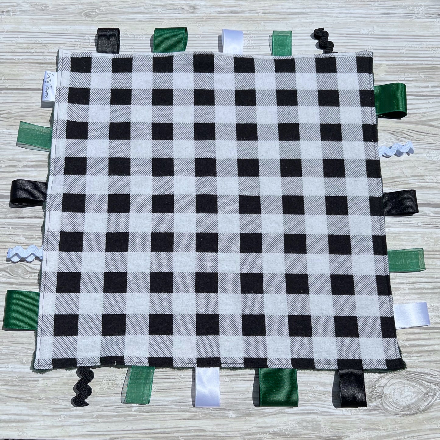 Black + White Buffalo Tag Blanket