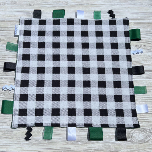 Black + White Buffalo Tag Blanket