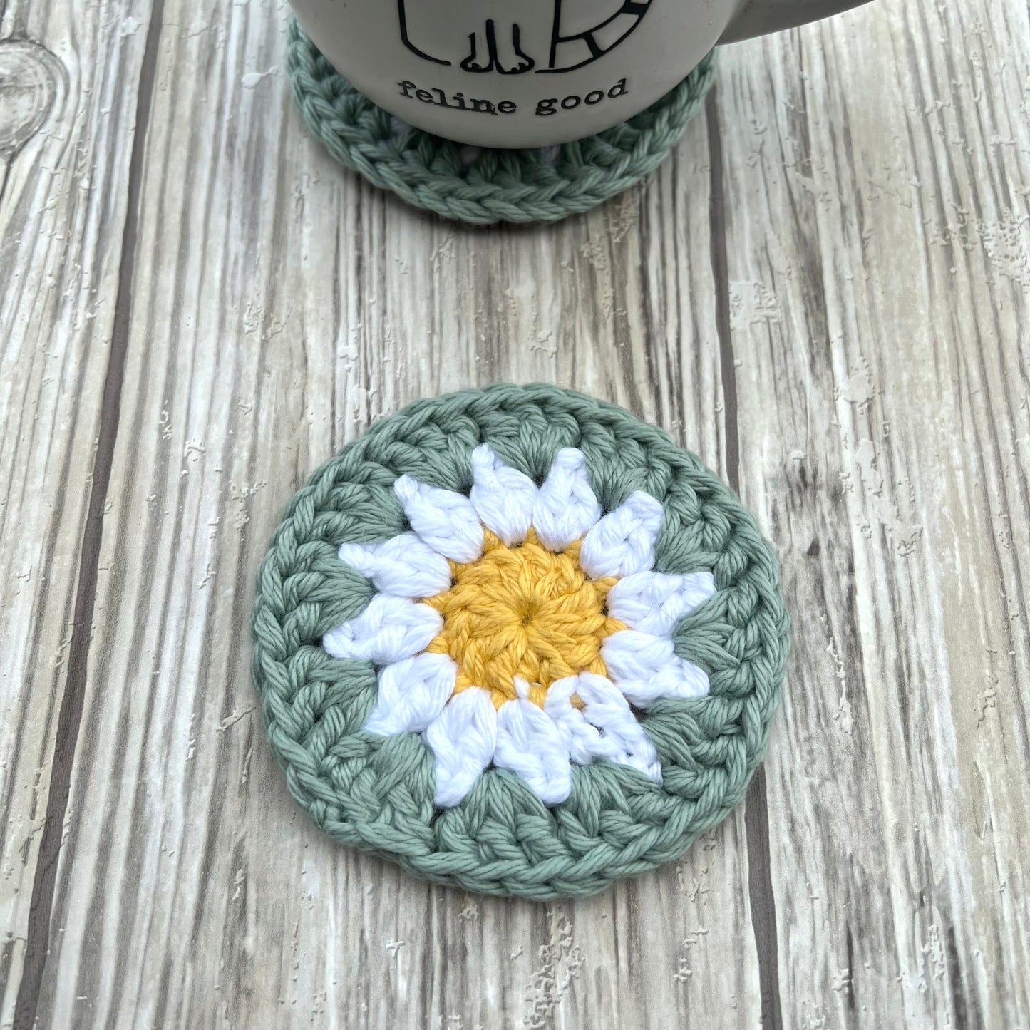Seaglass Daisy Coaster