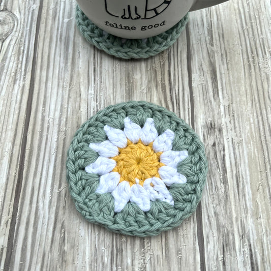 Seaglass Daisy Coaster