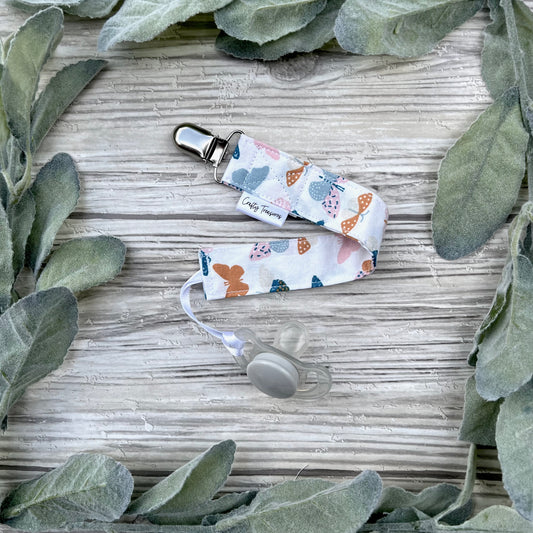 Floral Butterfly Pacifier Clip
