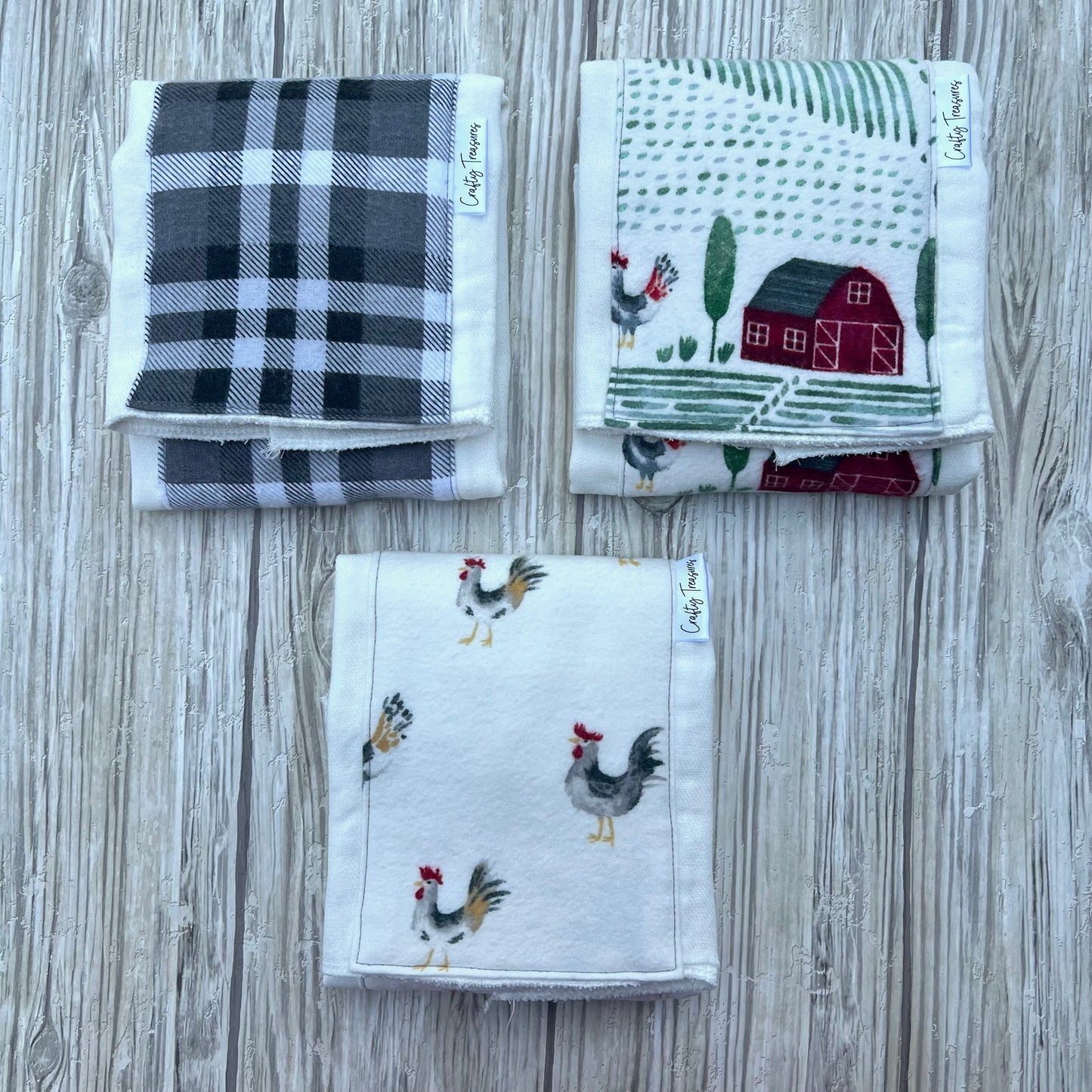 Farm Life Burp Cloth Set
