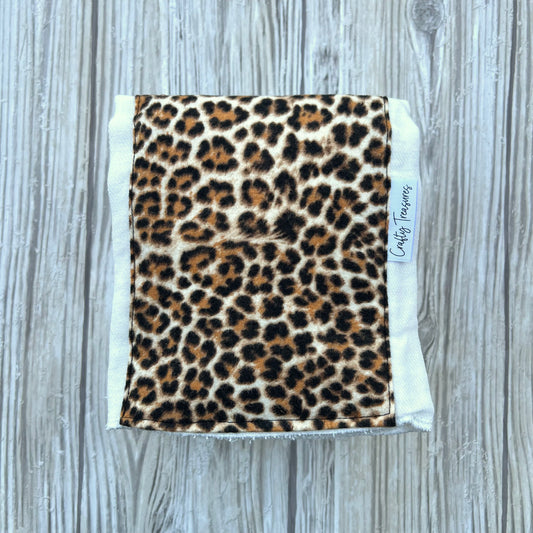 Leopard Print Burp Cloth Set
