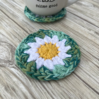 Crochet Daisy Coaster