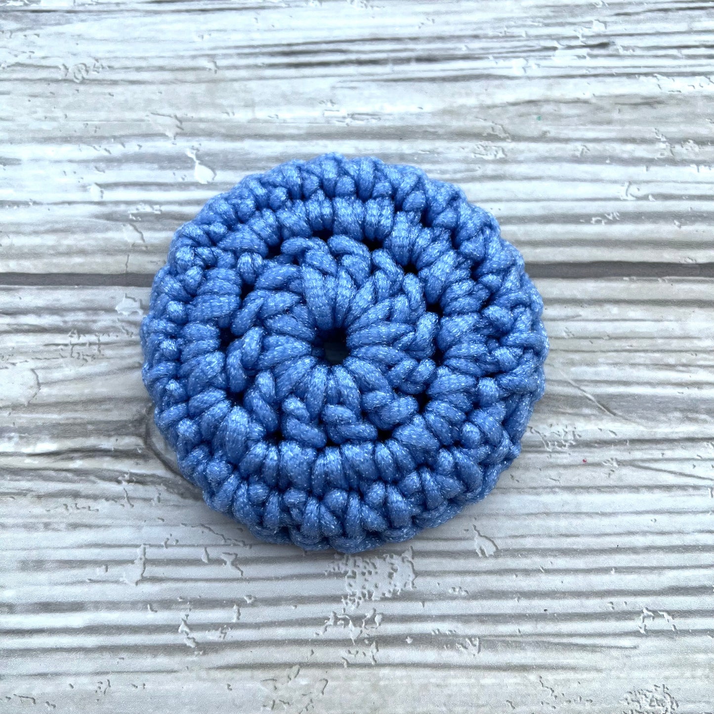 Periwinkle Nylon Crocheted Dish Scrubby