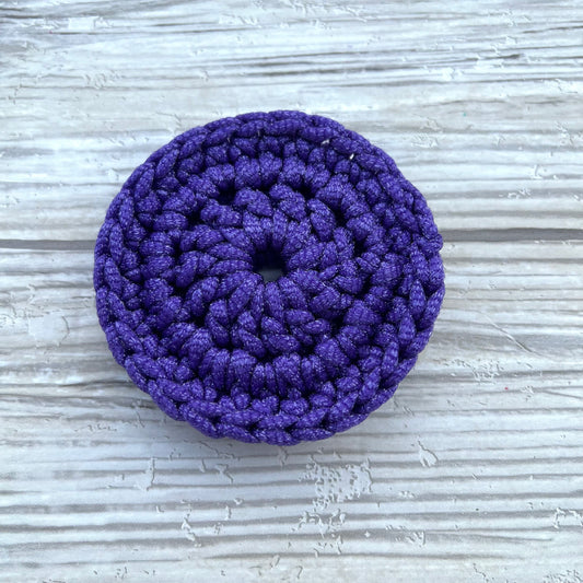 Purple Nylon Crocheted Dish Scrubby