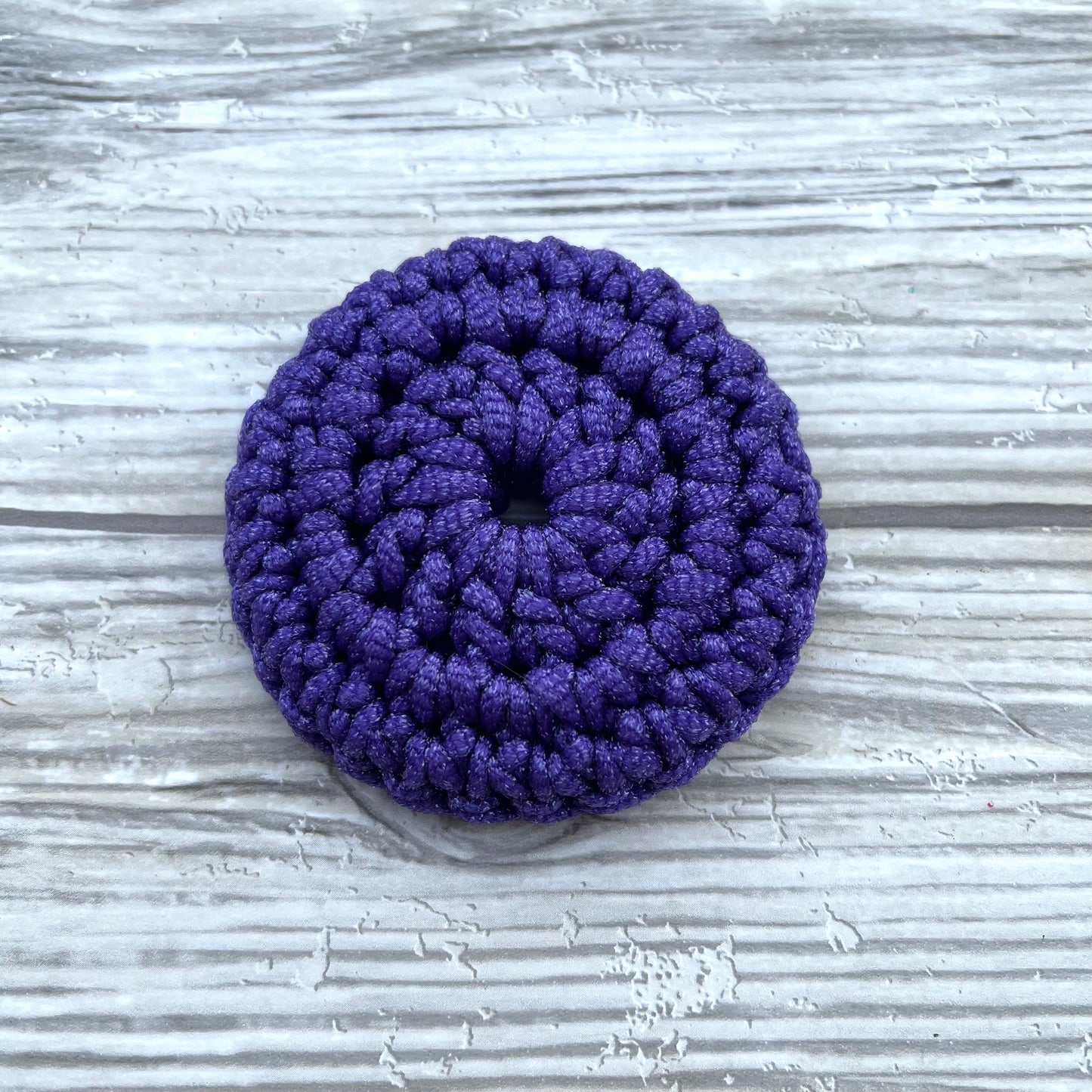 Purple Nylon Crocheted Dish Scrubby