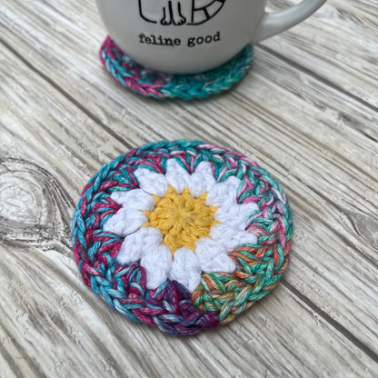 Crochet Daisy Coaster